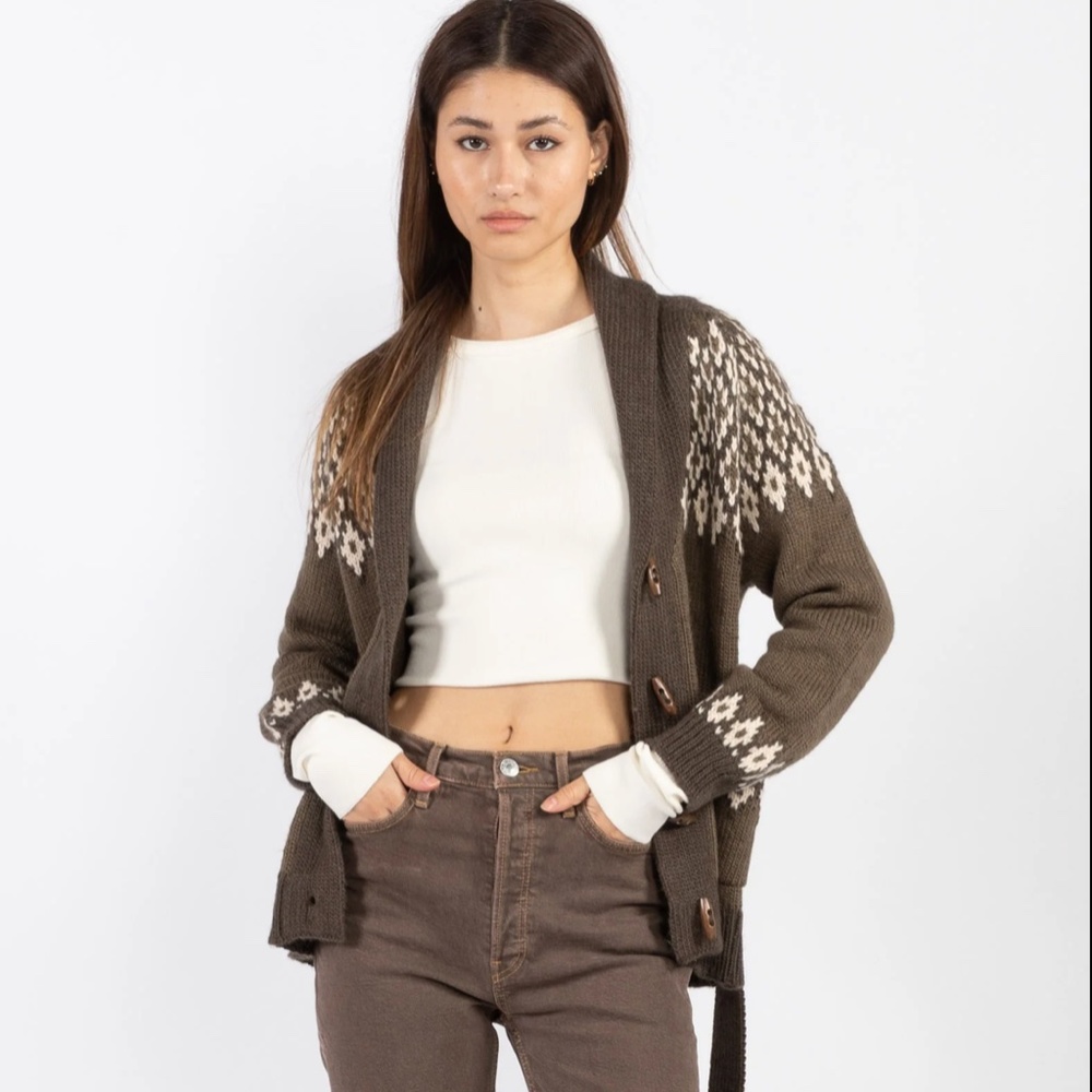 The Great -  Geo Fair Isle Riding Cardigan Size 1GUC